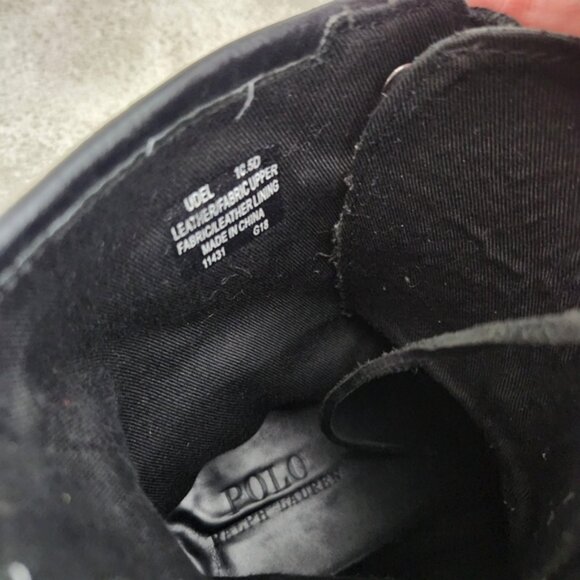 Polo Ralph Lauren Udel Men's Duck Boots Black Red Plaid Size 10.5 - Picture 11 of 12